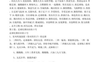 足球标语口号，足球口号霸气押韵简短