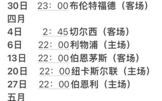 英超赛程表和时间？英超赛程表时间2025