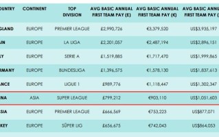 中超本土球员年薪排名榜？中超本土球员年薪排名榜前十名