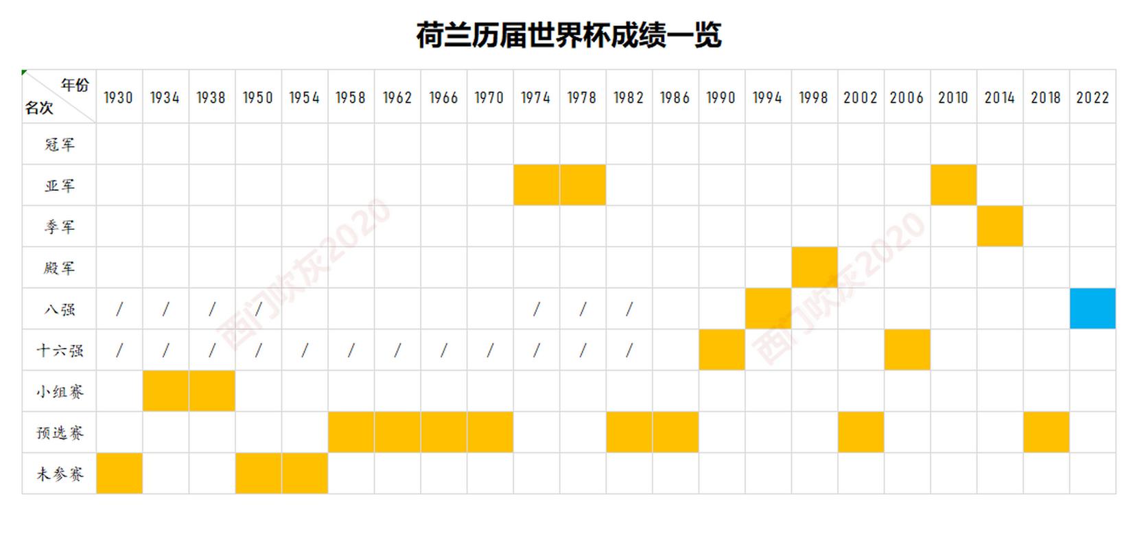 2010年世界杯荷兰队战绩？2010世界杯荷兰阵容