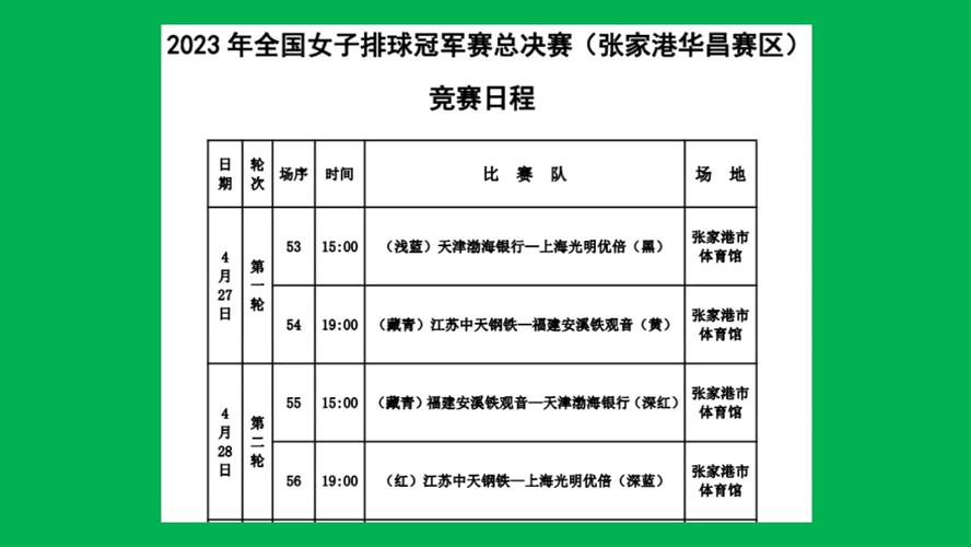 亚洲杯女排比赛时间表？亚洲杯排球比赛直播